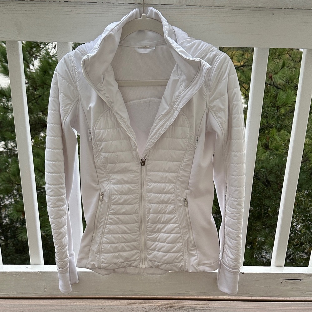 Women's White Lululemon “Another Mile” Jacket